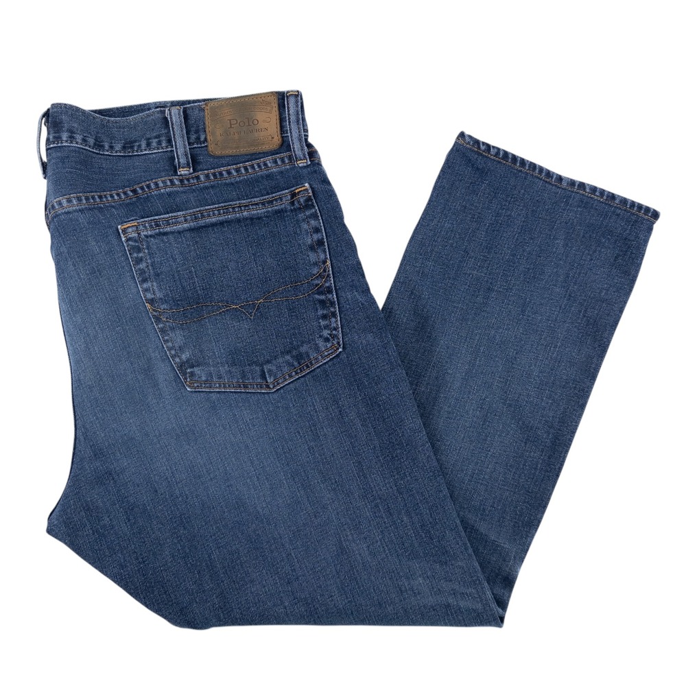 Polo Ralph Lauren Men's 40X30 (40x28 actual) Hampton Relaxed Straight Blue Jeans